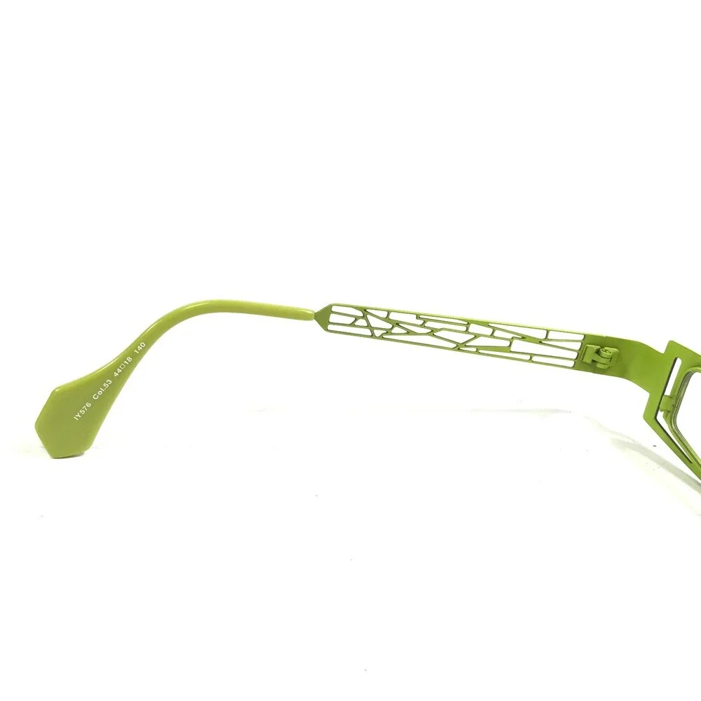 Iyoko-Inyake Eyeglasses Frames IY576 Col.53 Green Rectangular Full Rim 44-18-140